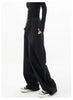 Houzhou Women Wide Suit Pants High Waist Gothic Japanese Style Baggy Black Trousers Irregular Straight Pants Casual Streetwear