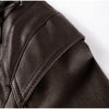 Women Leather Bomber Jackets Coats With Belt Notched Shoulder Pads Motorcycle Street Chic Short Outwear Solid Lace Up