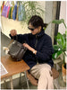 Autumn and Winter Zipper Cashmere Sweater Women Cardigan Lapel Sweater Coat Lazy Wind Loose