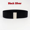 Women Elastic Band Wide Belts Simple Down Coat Waist Belt Female Buckle Black Strap Dress Decoration Accessories Ladies