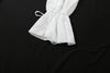 Women's Mini Dress Solid Stacked Ruffle Bandage Full Sleeve O-neck Appliques Ribbons Belt Bodycon Mujer Streetwear