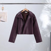 Urban Solid Pu Leather Women Jacket Street Stand Collar Long Sleeve Female Outwear Autumn Winter Lady Streetwear