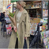 Casual Solid Long Women Coat Urban Full Sleeve Belt Double Breasted Female Jacket Autumn Winter Chic Lady Streetwear