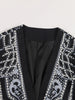 White Pearl Nailed Big Size Blazer Women V-neck Long Sleeve Loose Fit Jacket Tide Spring Autumn 7C274100