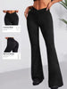 Womens Spring Autumn Flare Pants V Shaped Cross Waist Wide Leg Trousers Elegant Loose Women Long Sweatpants For Slim Figures