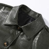 Lapel Long Sleeve Faux Leather Jacket Women Street Turn-down Collar Single Breasted Loose Coats Chic Lady Jackets Outerwears