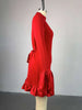 Women O-neck Long Flare Sleeve Ruffles Mini Dress Spring Sweet Sexy Birthday Evening Night Party Vestidos Dresses