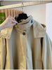 Autumn Trench Coat Woman with lining Casual All-Match Loose Long Sleeve Short Overcoat Windbreaker Women Outerwear