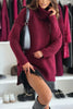 Solid Color Woolen Top + Dresses 2-piece Set For Women's Casual Winter Sexy Suspender Lace Ruffle Dress Female Suit