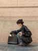Vintage PU Leather Jacket Women High Street Techwear Oversized Moto Biker Coats BF Punk Loose Casual Cropped Outerwear
