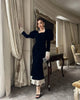 Full Sleeve Lace Patchwork Velvet Maxi Dress Women Elegant Stand Collar Puffed Slim Long Sexy Gowns Lady Evening Dinner Dresses