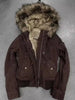 Y2K Vintage Autumn and Winter Lamb Fleece Lining Jackets Women's Cotton Brown Zipper Hooded Jacket Fur Collar Keep Warm Coat