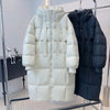 пуховик женский зимний Warm Winter Women Coat Long Jacket Korea Oversized Loose Hooded Coats Female Casual Long Overcoat 다운패딩