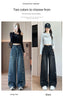 Womens Fleece Lined Jeans Loose Wide Leg Casual Slim Fit Denim Pants Comfortable Y2K Jeans Baggy Jeans Woman Clothing Jeans Y2K