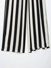 Fall Striped Patchwork Women Blue Suit Neck-mounted Vest+ Modern Straight Pants Night Party Streetwear Set