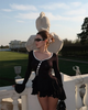 Women's A-Line Bodycon Mini Dress Ruffle Hem V-Neck Asymmetrical Buttons Long Sleeve Short Dress Party Streetwear Outfits
