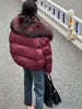 Winter Women Goose Down Jacket Natural Raccoon Fur Collar Coats Parka Puffer Jackets Outwear Coats