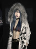 Faux Fur American Vintage Coats with Hooded Women's Y2K Sweatshirts Gothic Harajuku Subculture Punk Emo Sweatshirts and Jacket