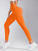 V-Back High Waisted Yoga Leggings Seamless Knit Tights for Women Quick Dry Butt Lifting Slim High Elastic Leggings