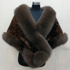 White Fur Shawl Women's Jacket Autumn Winter Faux Mink Fox Fur Dress Cheongsam Cloak Coats Thicken Warm Short Outwear
