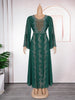 Sequin Plus Size African Party Dresses for Women Dashiki Ankara Wedding Evening Gown Elegant Christmas Muslim Maxi Dress