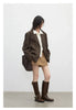 Retro Women Blazers Korean Casual Laple Loose Solid Office Lady Suit Jackets Female Clothing Spring Autumn