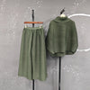 2 Pieces Sets For Women Beading Loose Shirts With Wide Leg Pants Female Elegant Clothing Spring Autumn 2DB2230