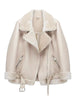 Winter Coats Women Thickness Faux Leather Fur Sheepskin Female Fur Leather Jacket Aviator Outwear Casaco Feminino