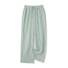 Women Loose Plaid Pants Casual Loose Elastic Straight Wide Leg Trousers with Pockets for Work Office Streetwear