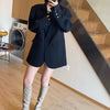 Korean Style Loose Black Blazers Ladies Spring Autumn Single Button Casual Suit Coat Woman Vintage Streetwear Clothes