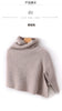 French Retro 100% Pure Wool Shawl Women's Autumn Winter High Neck Thick Warm Cover Knitted Scarf, One-Piece Cape