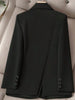 Women Fall Office Slim Blazer Plus Size Single Button Pockets Blazer Beige Black Winter Commuter Simple Casual Blazer
