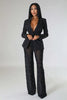 Street Chic Women's Set Long Sleeve Blazer Suit and Mesh Beading Pants Winter Two 2 Piece Set Outfit Tracksuit