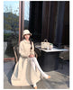 Winter Long Wool & Blends Coat for Women Chic Elegant Womans Clothing Skirted Woolen Overcoat