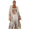 Women's Floral Print Three Piece Set Blazer Corset Top Wide Leg Pant Spring Lady Casual Daily Vacation Party Outfit