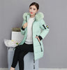 Parkas Women Winter Jacket Coat Hooded Fur Collar Outwear Female Parka Thick Cotton Padded Female Overcoat