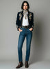 Turn Down Collar Jacket for Women'a Fall Winter Single Breasted American Retro Floral Printed Casual Vintage Short Coat
