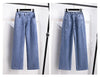 Women Jeans Stretch Casual Trousers Washed Denim Straight Pants Female Fleece Loose Vintage Jeans XL-7XL Oversize Autumn Winter