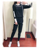 Autumn Runway 2 Pieces Set Knitted Long Sleeve Pullovers Sweater Casual Patchwork Women Tops and Pants Suits Spring