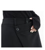 Houzhou Women Wide Suit Pants High Waist Gothic Japanese Style Baggy Black Trousers Irregular Straight Pants Casual Streetwear