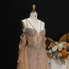 Mermaid Evening Dress with Detachable Sleeves Ruffles Overskirt Beaded Women's Formal Party Gowns SS123 Customized