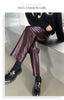 Autumn Winter PU Faux Leather Women's Wide Leg Pants High Waist Female Casual Loose Ankle Length Trousers