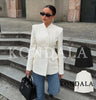 Commute Minimalist Blazer Women High Street Slim Blazer Spring Holiday Gathering Chic Blazer for Female