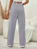 Women's Pants High Waist Webbing Loose Women's Wide Leg Pants Solid Colour Casual Female Pants Autumn Daily Wear