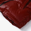 Shiny Belted Waist Jacket For Women Casual Detachable Hood Zipper Pockets Coat Lady Winter Chic Street Outerwear