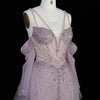 Mermaid Evening Dress with Detachable Sleeves Ruffles Overskirt Beaded Women's Formal Party Gowns SS123 Customized