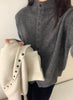 Soft Comfortable Stand-Up Collar Sweater Cardigan Women Simple Single Breasted Cardigans Coat Autumn Solid Knitted Outerwear