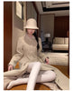 Winter Long Wool & Blends Coat for Women Chic Elegant Womans Clothing Skirted Woolen Overcoat