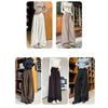 Korean White Corduroy Wide Leg Pants Women Autumn Loose Long Pants with Pockets Woman Daily Wear High Waist Casual Trousers