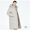 winter quilted coat long womens cotton jacket warm casual hooded parka GWD3716I
